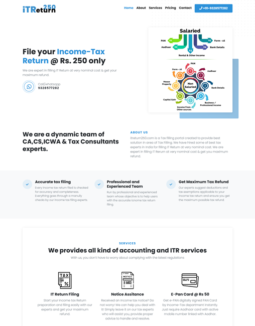 itereturn250.com - income tax return